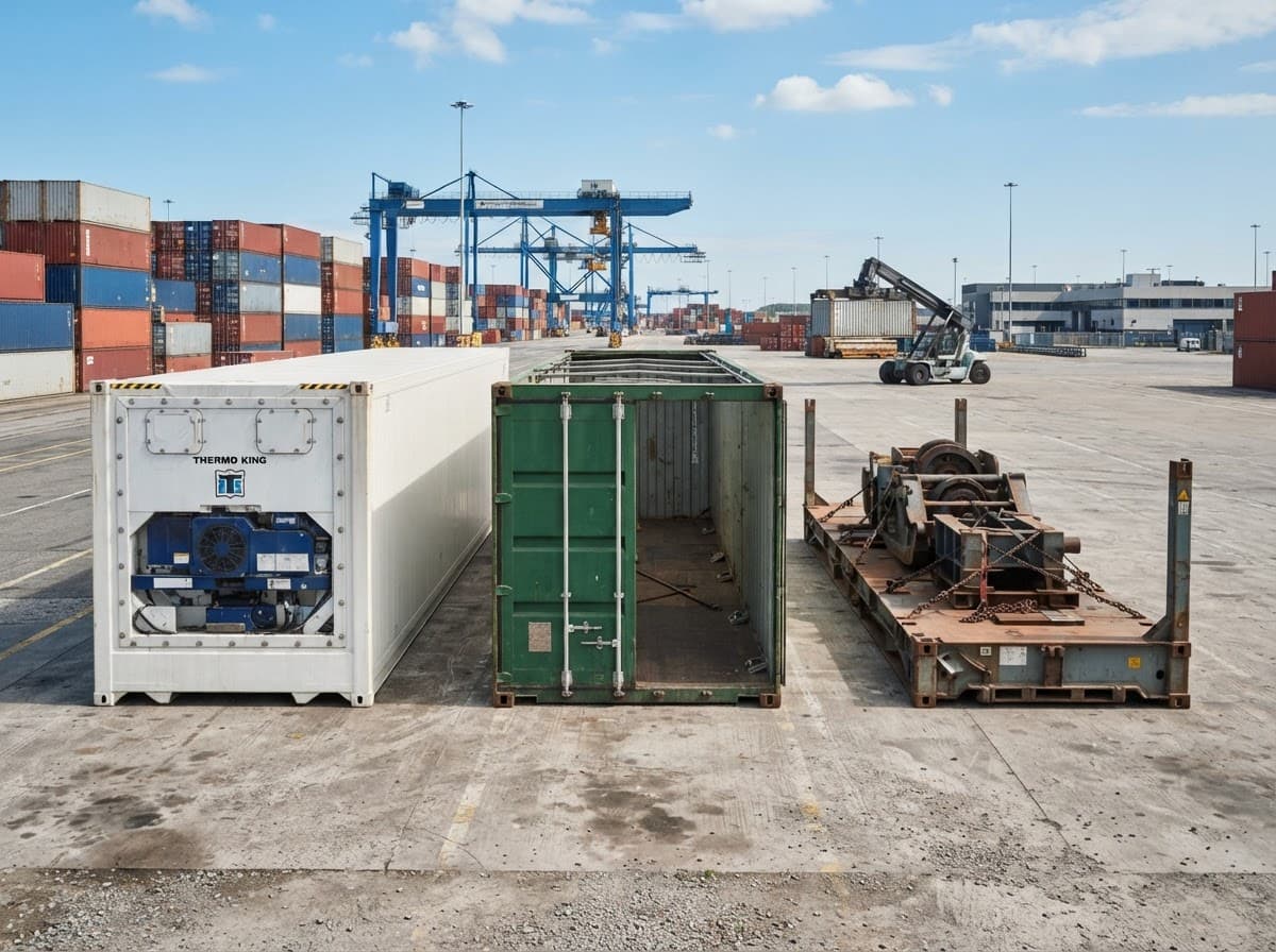 Conteneurs frigorifique, open top et flat rack